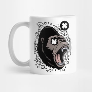 gorilla face illustration Mug